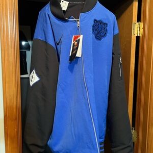 Nike Blue and Black Detroit tigers Men's Jacket